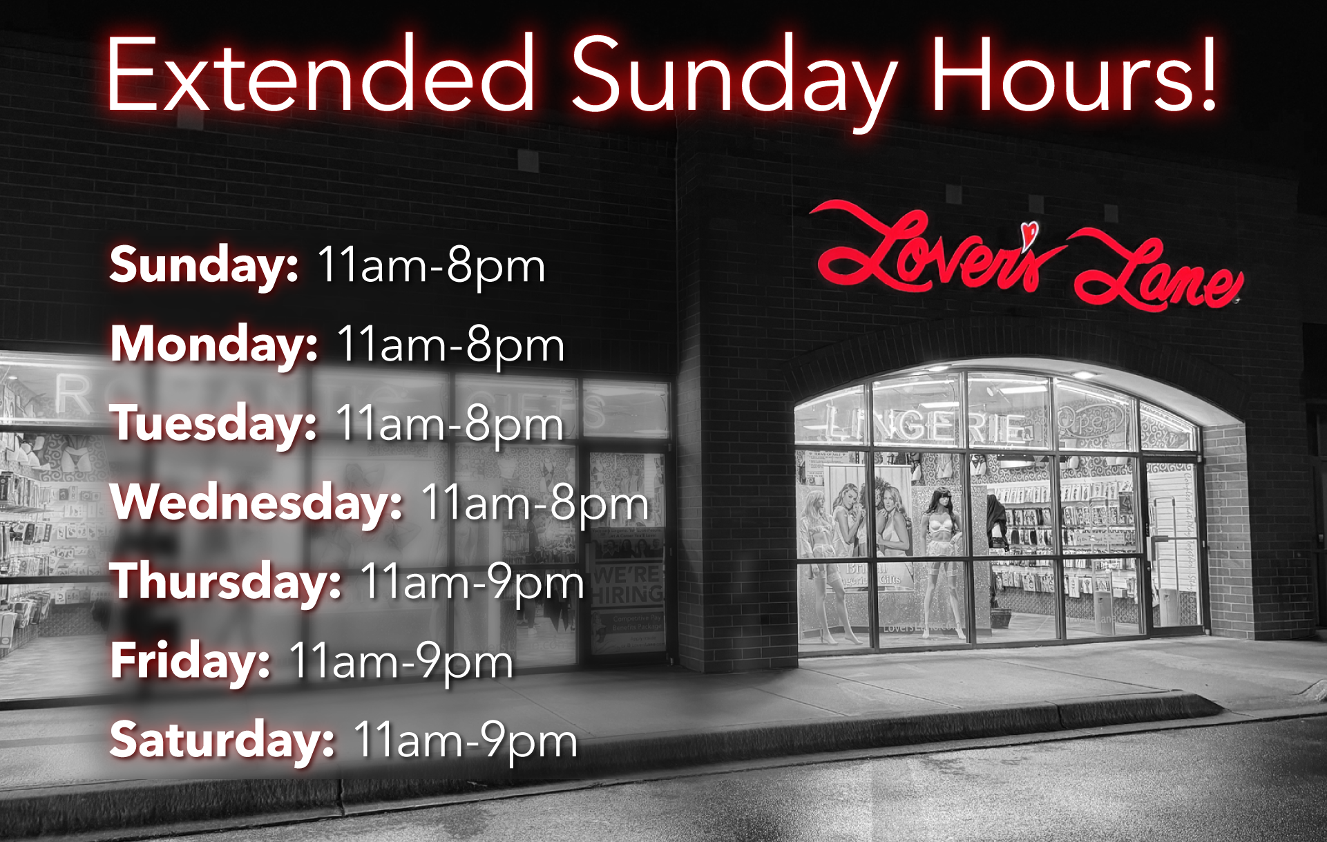 See our new store hours